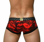 Private Structure Private Structure Boxer Soho Camouflage Trunk Mesh-Fly Red 3781 16
