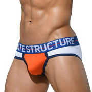 private structure Private Structure Brief Momentum-Orange Contour Briefs White 3854 41