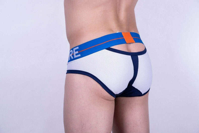 private structure Private Structure Brief Momentum-Orange Contour Briefs White 3854 41