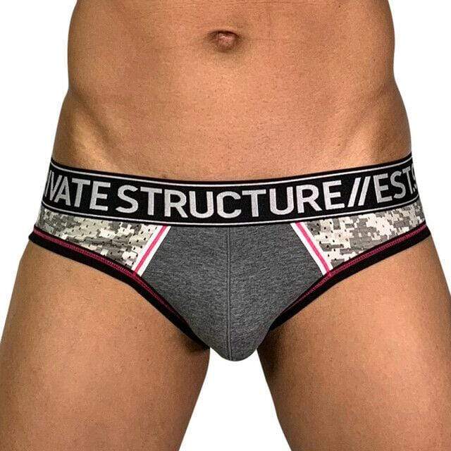 Private Structure M Private Structure Brief SOHO Military Slip Briefs Camo Pink 4022 49