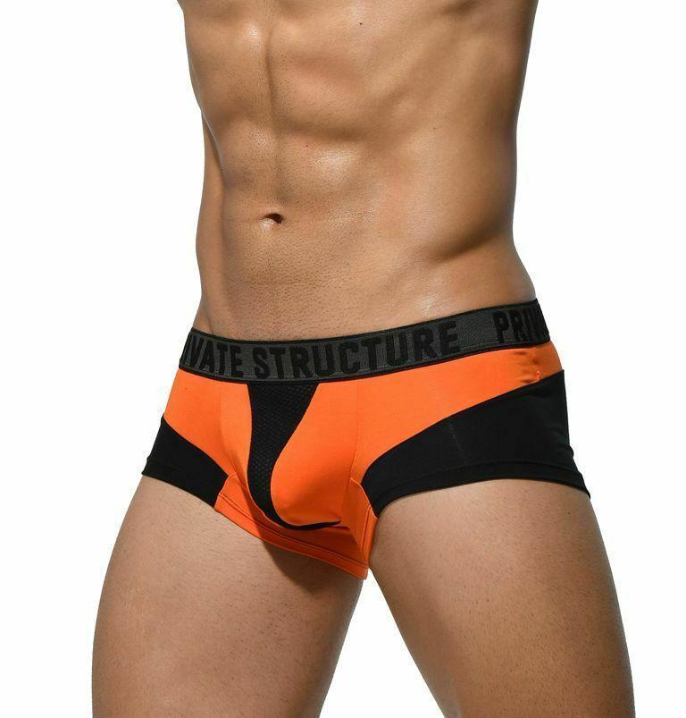 Private Structure Private Structure Mens Boxer Platinum Micro-Modal Trunk Orange 3783 2