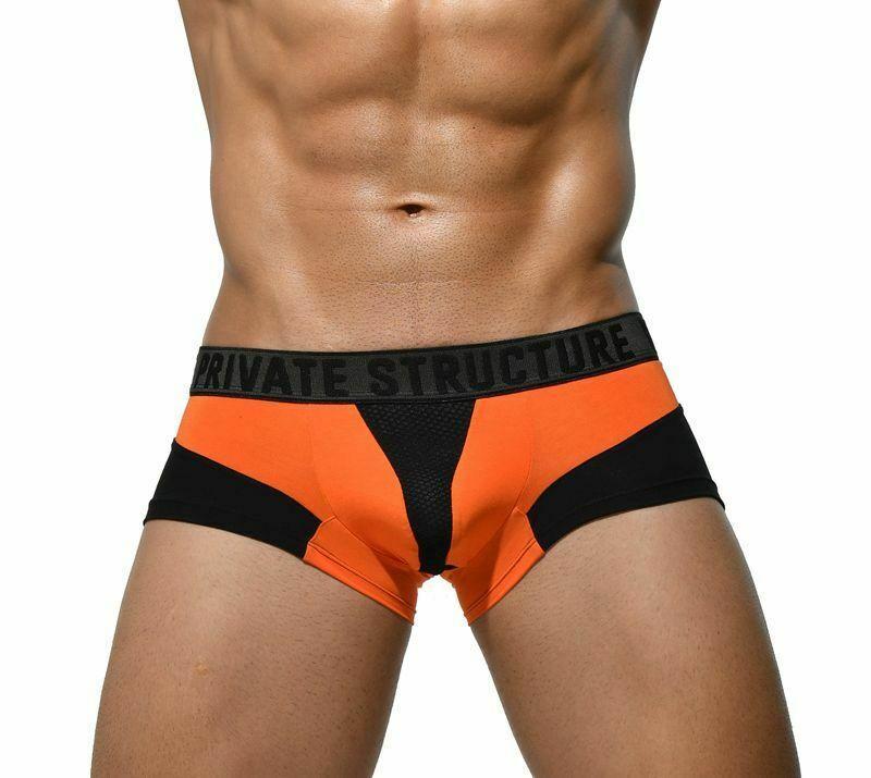 Private Structure Private Structure Mens Boxer Platinum Micro-Modal Trunk Orange 3783 2