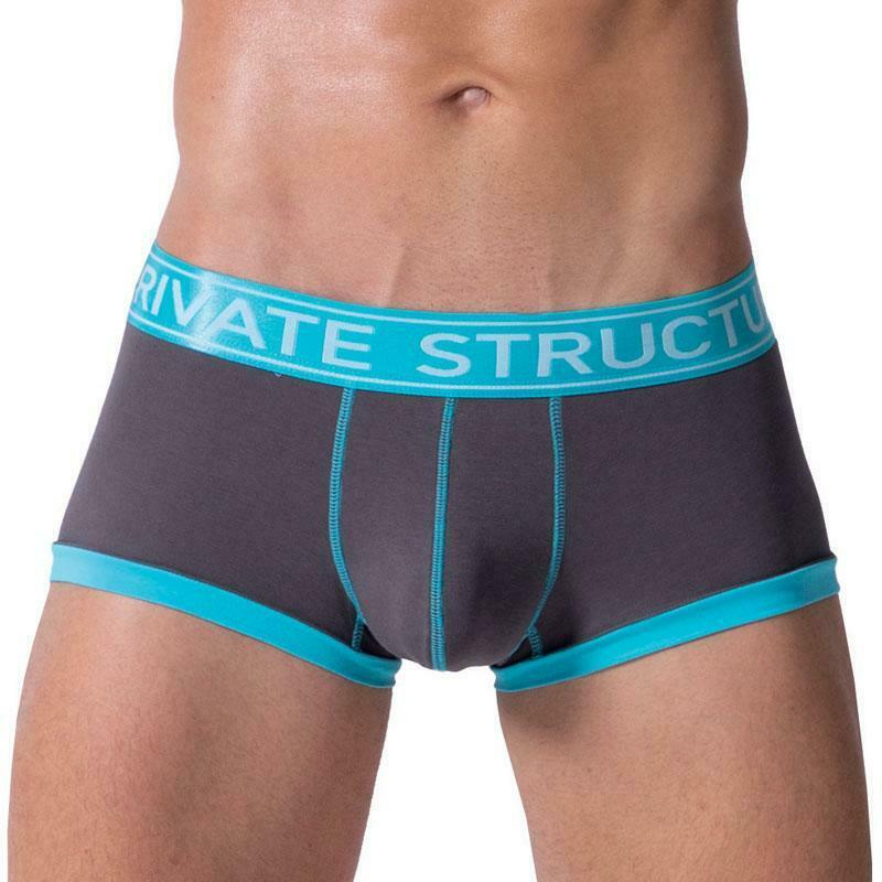 Private Structure Private Structure Mens mini Brief Soho Luminous Mini Briefs Teal Grey 3681 2