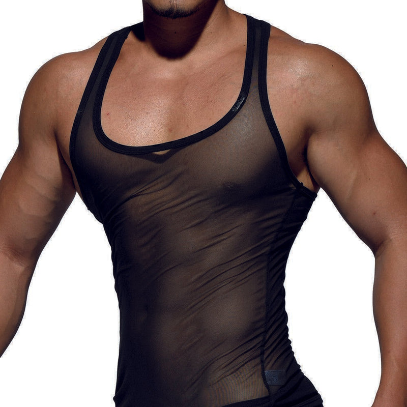 Private Structure Tanktop Desire Intima Sheer Mesh Tank Top Black 3451 95