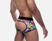 PUMP! Access Trunk DRIP Bold Graffiti Backless Boxer-Jock Combo 15069