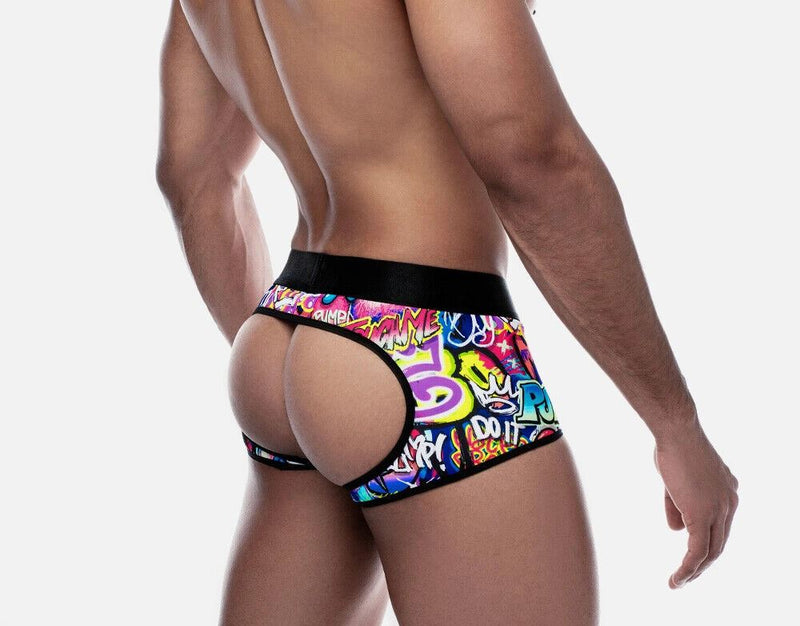 PUMP! Access Trunk DRIP Bold Graffiti Backless Boxer-Jock Combo 15069