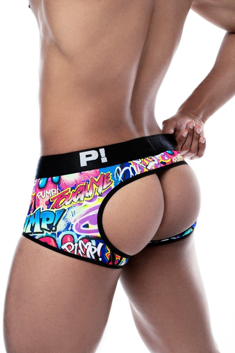 PUMP! Access Trunk DRIP Bold Graffiti Backless Boxer-Jock Combo 15069