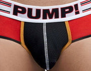PUMP! Brief Circuit Cotton Mesh Ochre Piping Cup E-Racer Briefs 12068