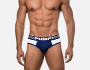 PUMP! Briefs Ribbed Body Micro-Mesh Cup Cotton Brief 12042 Navy P34