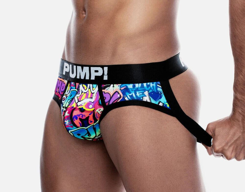 PUMP! Jockstrap Eco Friendly Drip Graffiti Full-Front Jock 15071