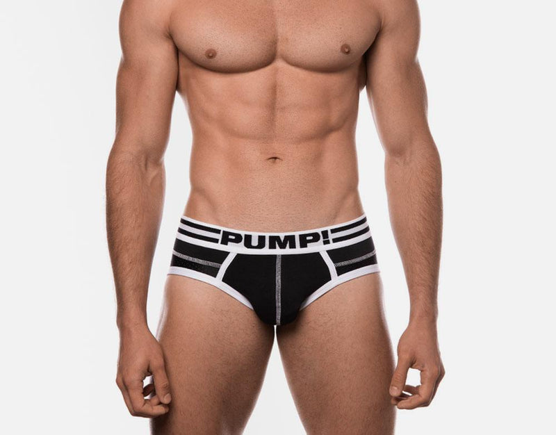 PUMP! Lux Brief Black Mesh Cotton Polished and Contemporary Briefs 12038 70