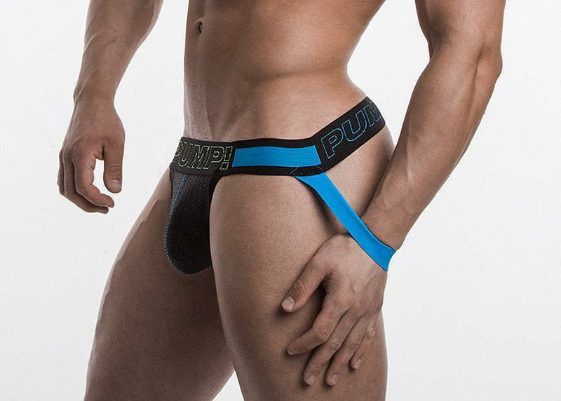 Pump! Jock SONIC Elastic Black Mesh Cotton Jockstrap 15022 P40