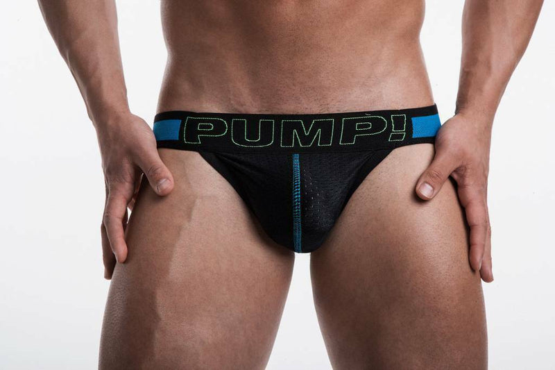 Pump! Jock SONIC Elastic Black Mesh Cotton Jockstrap 15022 P40