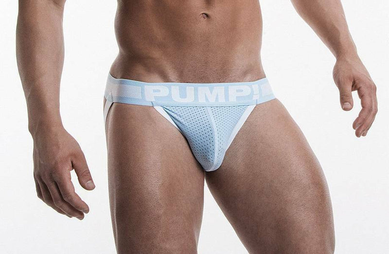 PUMP! Jocks Frost Mens Jockstrap Mesh Cup Baby Blue 15023 P9