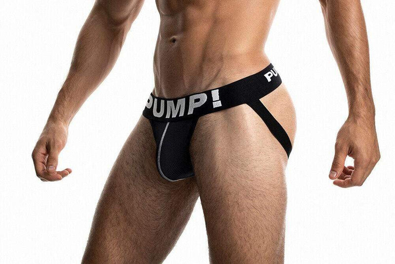 PUMP! Jockstrap Black Classic Ribbed Cotton Jock 15001 24