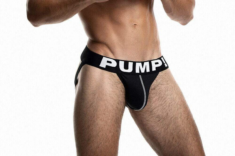 PUMP! Jockstrap Black Classic Ribbed Cotton Jock 15001 24