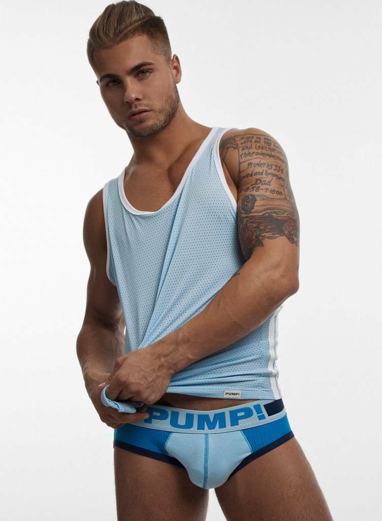 Large PUMP! TankTop FROST ''21''' Baby Blue Mesh Tank Top 14012 20