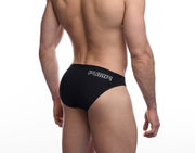 PUMP! Swim Briefs Water Cheeky Soft Nylon Swimwear UPF 50+ Black 13011 T12