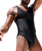RUFSKIN Brief-Bodysuit PALACE Lustrous Singlet Perfectly See-Through Black