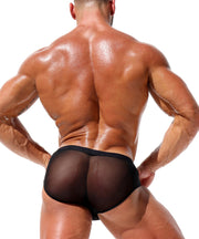 RUFSKIN DANTE Brief Full-Seat See-through Stretch Tulle Briefs Black 24