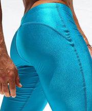 RUFSKIN KIP Stretchy Leggings Perfo-Sport Pants Shiny Fidji Blue 71