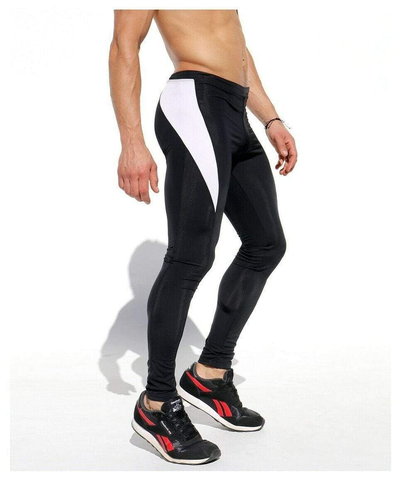 Rufskin RUFSKIN! Leggings Shark Stretchy Men Sportswear Running Legging Black 10