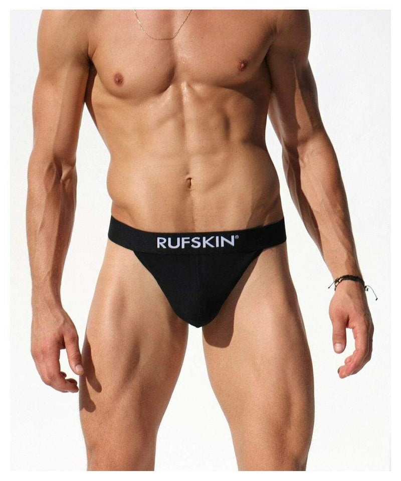 Rufskin Rufskin Thong CAGE Cotton Tangas Contoured Pouch Black 3