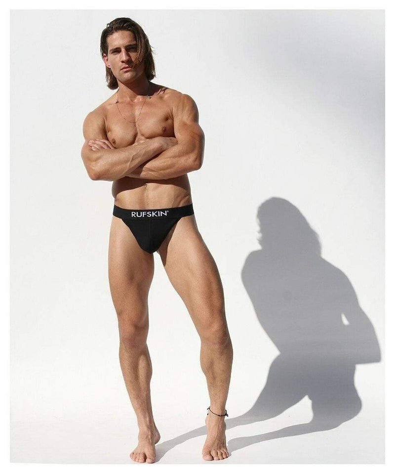 Rufskin Rufskin Thong CAGE Cotton Tangas Contoured Pouch Black 3