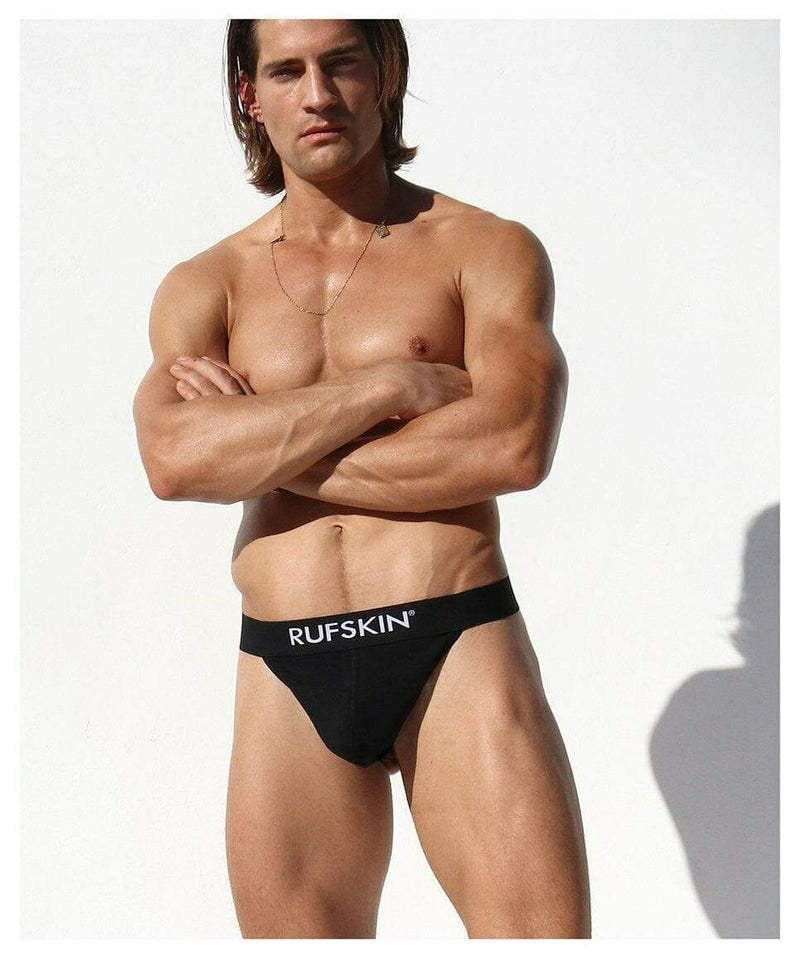 Rufskin Rufskin Thong CAGE Cotton Tangas Contoured Pouch Black 3