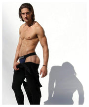 Rufskin Rufskin Thong Cage Cotton Tangas Para Hombres Navy Pouch  3