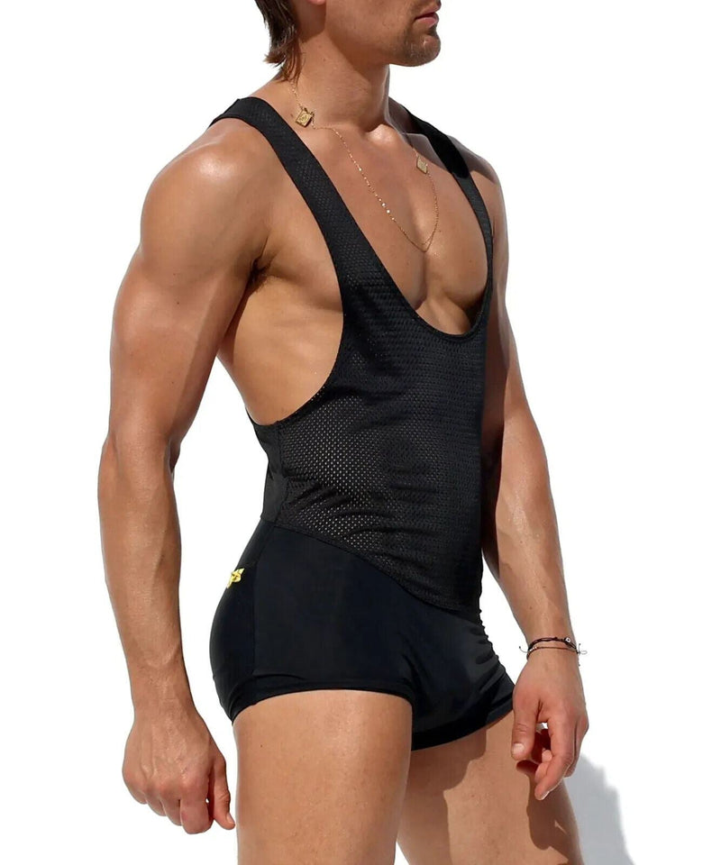 RUFSKIN Singlet RICKSON Stretch Sport 4-Way Mesh Bodysuit Black