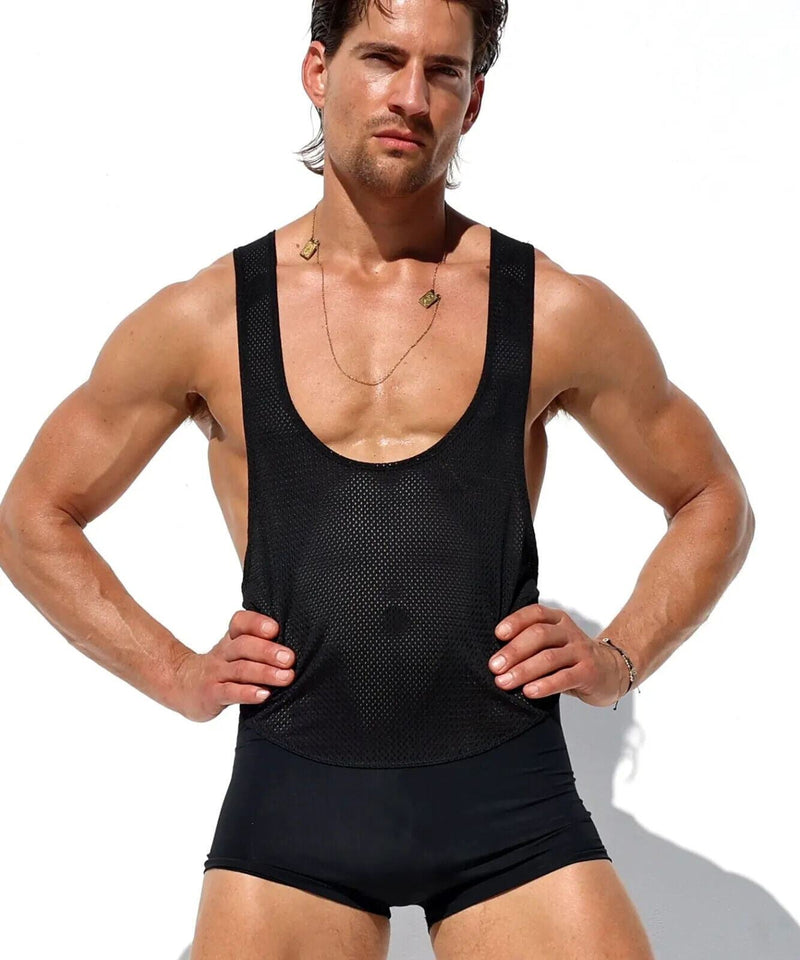 RUFSKIN Singlet RICKSON Stretch Sport 4-Way Mesh Bodysuit Black