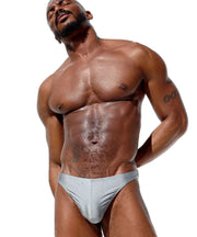 RUFSKIN Thong DALTON T-Back Premium Stretch Nylon Faux Fly Thongs Grey Smoke 83