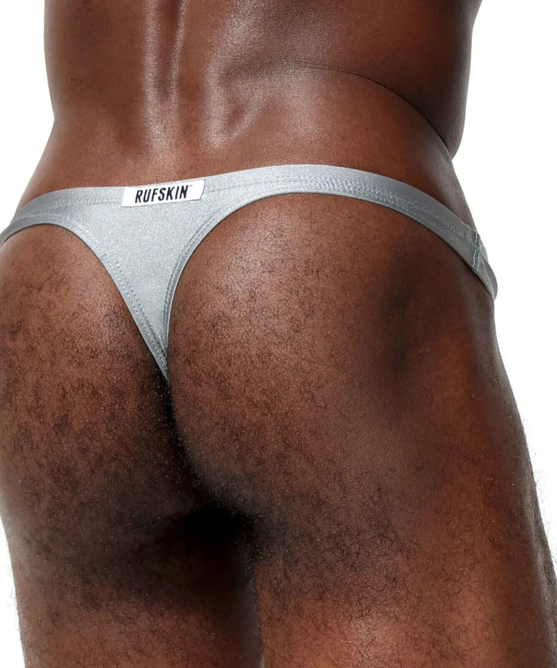 RUFSKIN Thong DALTON T-Back Premium Stretch Nylon Faux Fly Thongs Grey Smoke 83