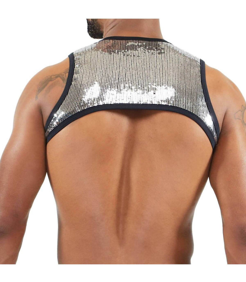 Sensational TOF PARIS Harness Broadway Fashion Garment Sequined  Silver 24
