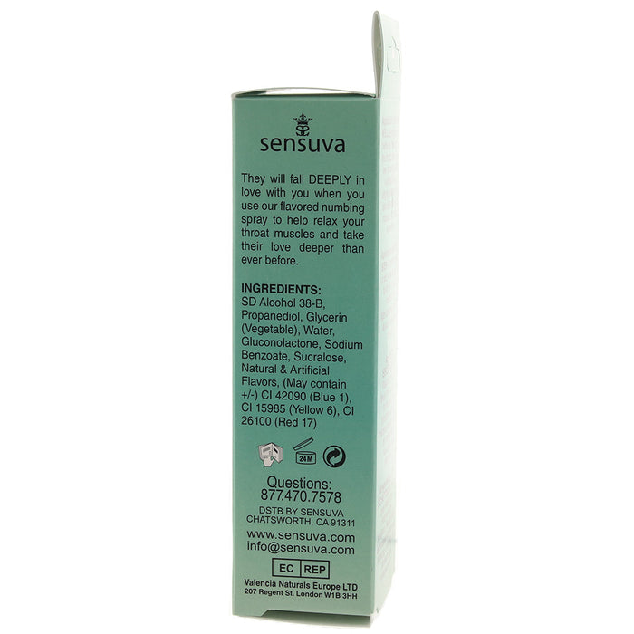 SENSUVA Oral Relaxing Spray Deeply Love You Throat Relaxer 1oz/29.6ml Spearmint
