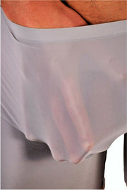 Sexy Boxer SMU Stretchy Silky Thin second Skin Ice total c-through when wet Gray