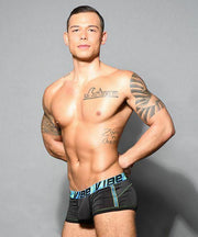 SexyMenUnderwear.com Andrew Christian Mesh Boxer VIBE Sports Undies Black 92124