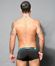 SexyMenUnderwear.com Andrew Christian Mesh Boxer VIBE Sports Undies Black 92124