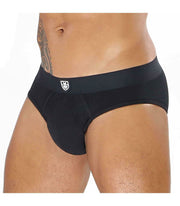 SexyMenUnderwear.com Casual Black Brief ''ALPHA TOF PARIS" Slip Cotton Underwear 16