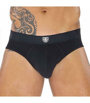 SexyMenUnderwear.com Casual Black Brief ''ALPHA TOF PARIS" Slip Cotton Underwear 16
