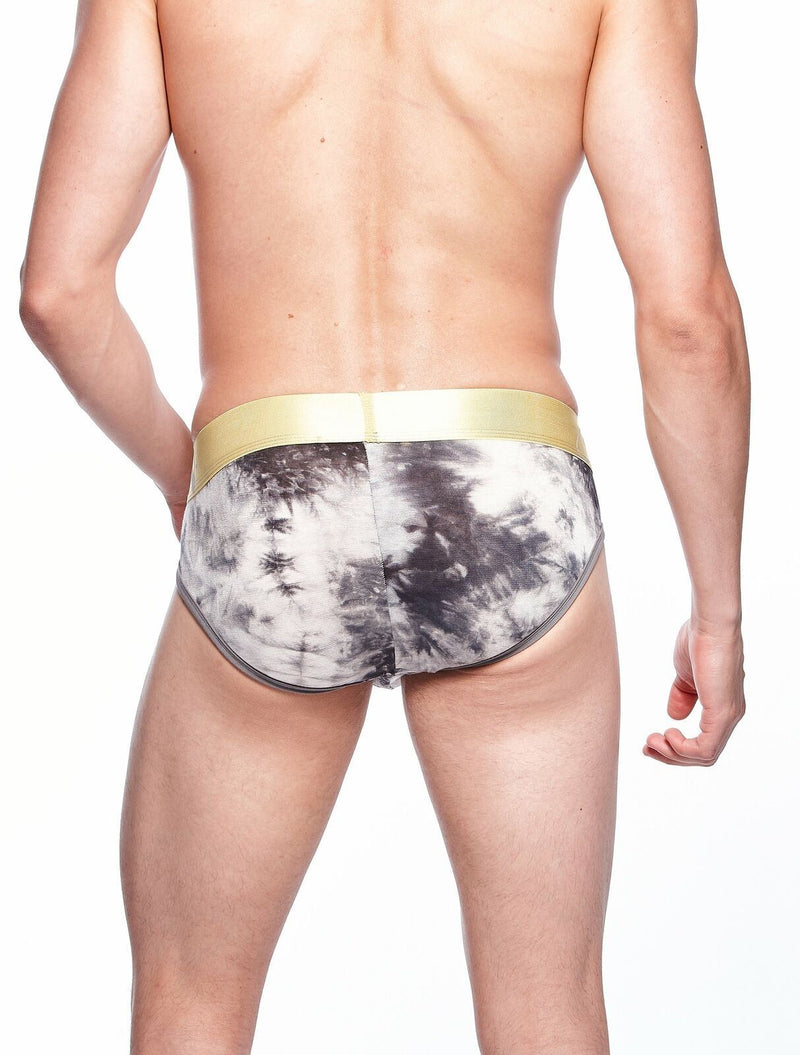 SexyMenUnderwear.com Fashion Soft Bief  "TANN MONTREAL" Gold Waistband Black/Gray 5