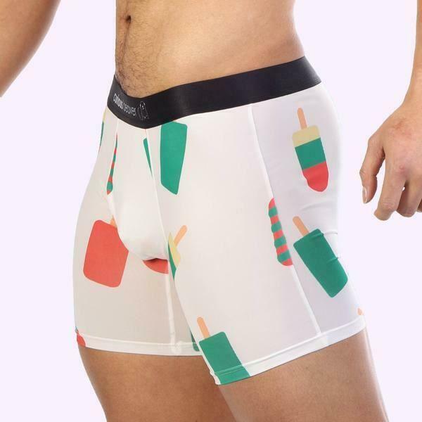 SexyMenUnderwear.com JJ Malibu Trunk Boxer Brief POPSICLE Boxers Funny Pops Print 7