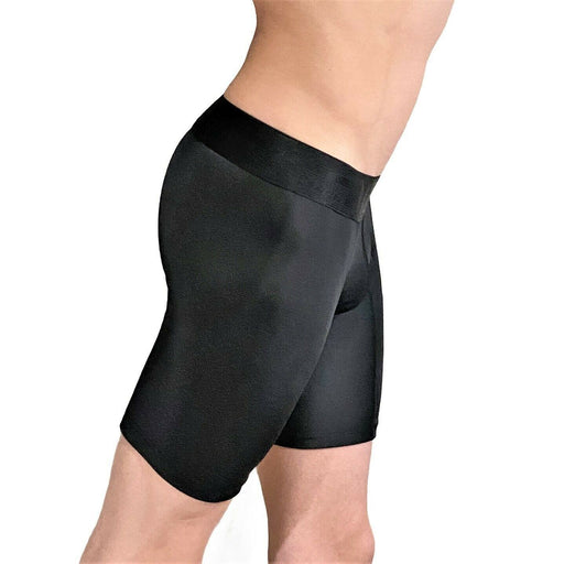 SexyMenUnderwear.com MAO Sport Long Boxer Compression Underwear Gym Black 1111.12 17