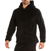 SexyMenUnderwear.com Modus Vivendi Black Hoodies Sweat Shirt Hoodie Faux Fur Ultra Soft 15851