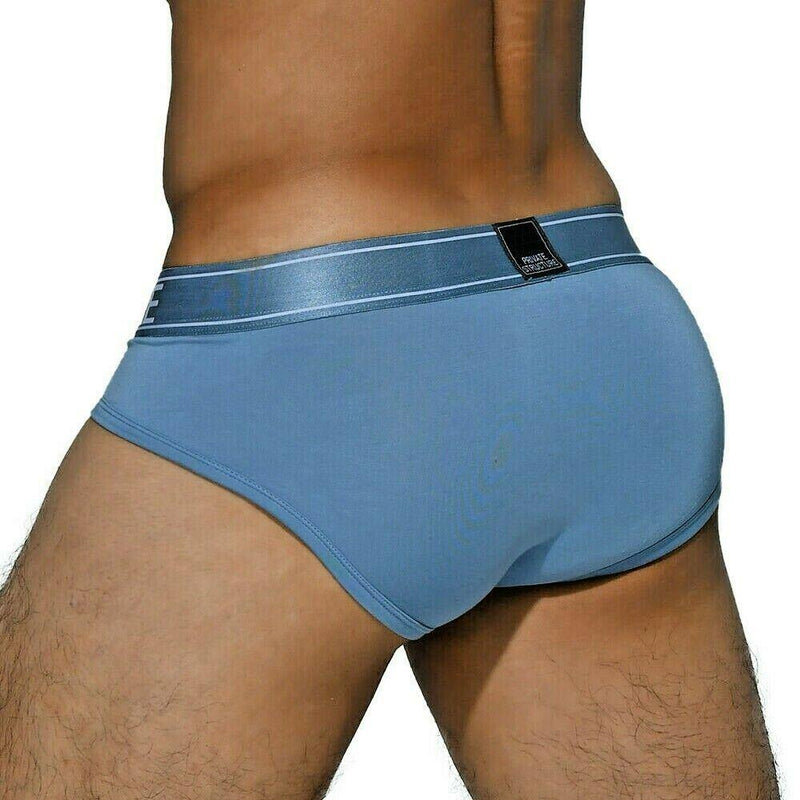 SexyMenUnderwear.com Private Structure Briefs Platinum Bamboo Underwear Contour Brief Blue 3748 52