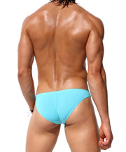 SexyMenUnderwear.com RUFSKIN! Swimwear CARVER Swim Bikini Briefs Stretch Nylon Sky Blue OR Green 38