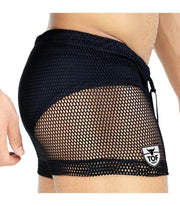 SexyMenUnderwear.com See-Through Swimwear "TOF PARIS" IBIZA Swim-Shorts Guaranteed Effect BLACK T4