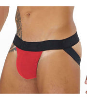 SexyMenUnderwear.com Sexy Jock TOF PARIS Alpha Jockstrap Soft Cotton Jersey Classic RED/Black 14