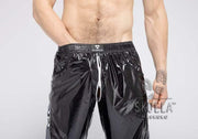 SexyMenUnderwear.com Shiny Nylon Pants MASKULO ''Skulla'' Socker Lightweight Pant PN072-80 White MA2